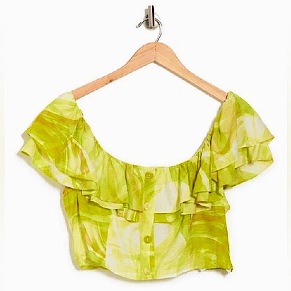 BCBGeneration | Ruffle Neck Top - Abstract
Swirl